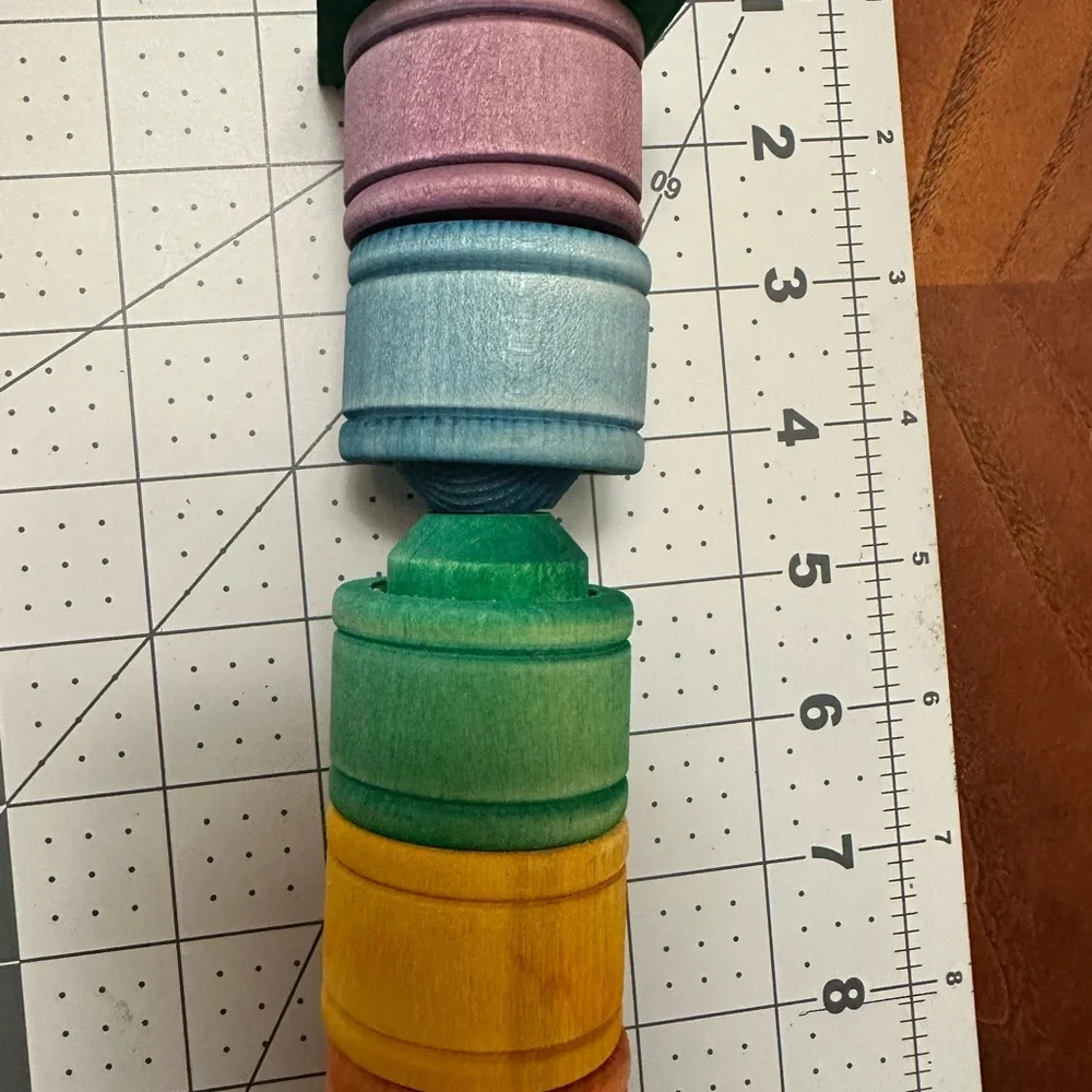 Handmade - Peek-a-boo wooden parrot toy